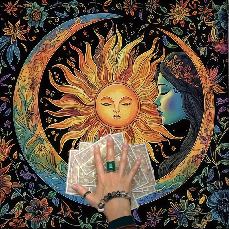 Practical Foldable Tarots Cloth Easy To Clean Velvets Divination Mat Fabric Texture Suitable for Spiritual Practices