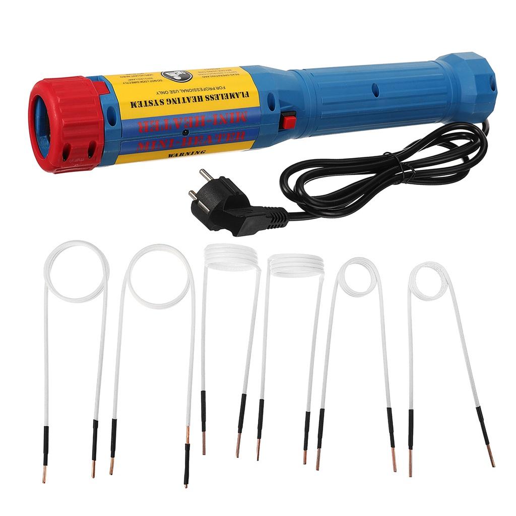 Flameless Mini Induction Heater With Coil Kits Head Rotatable Bolt Remover Upgraded Magnetic Induction 8PC 1100W