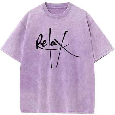 Studenten Top T-Shirts Gramm Hochwertiges Gewaschenes Altes T-Shirt Hip Hop Streetwear Herren Gewaschene T-Shirts