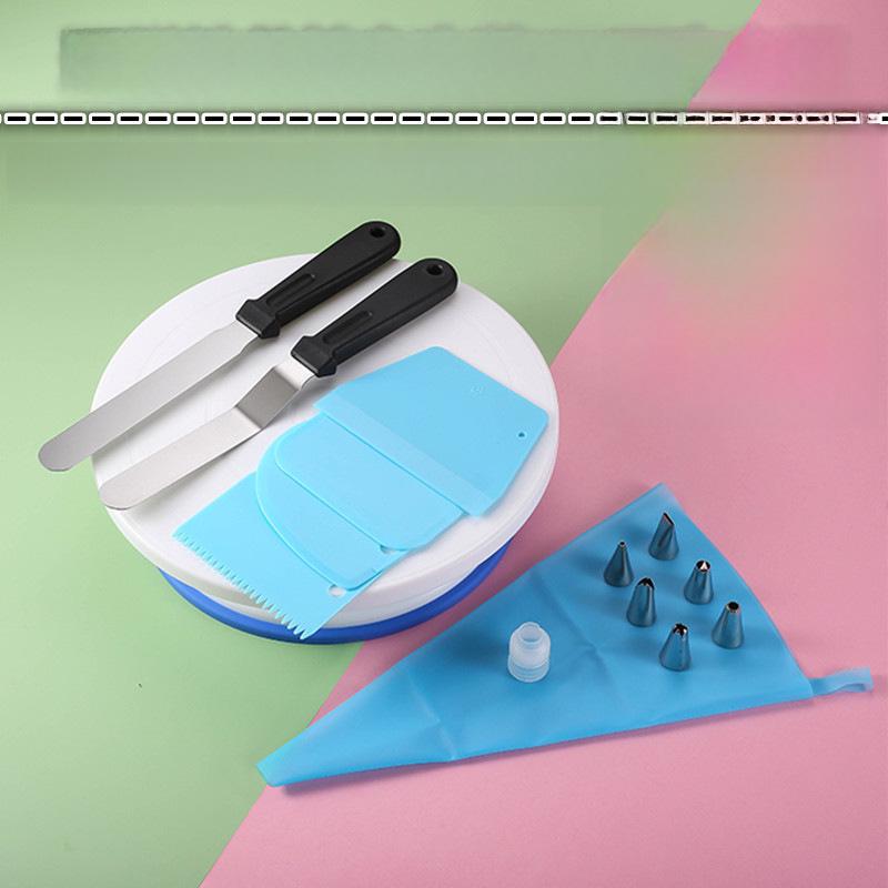 Wheat Straw Cake Turntable Decorating Set - Rotating Baking Tool for DIY Projects