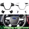 ABS Car Steering Wheel Trim Cover Sticker Decoration for Ford Focus 3 MK3 Sedan Hatchback Kuga Escape 2012 2013 2014