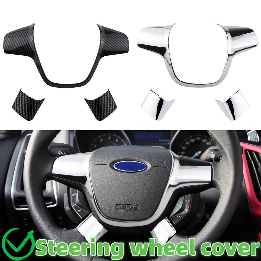 ABS Car Steering Wheel Trim Cover Sticker Decoration for Ford Focus 3 MK3 Sedan Hatchback Kuga Escape 2012 2013 2014