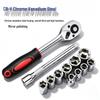 Fast Ratchet Wrench Set: Large, Medium, Small Gear Sockets, Two-Way Pin Wheel, Chrome Vanadium Steel for Auto Repair