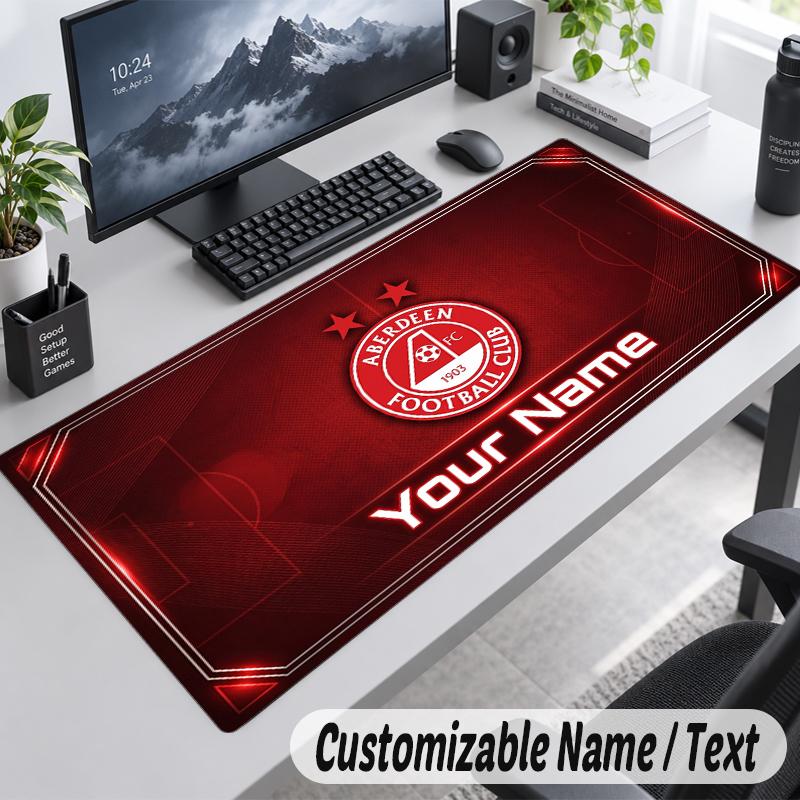 Custom Name Text Mouse Pad Aberdeen FC Personalized Desk Pad For Work And Gaming