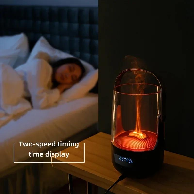 200ML Retro Flame Diffuser  3 Timer Settings  Waterless Auto-Off  Ambient Mood Lighting  Aromatherapy Humidifier for Home, Bedro