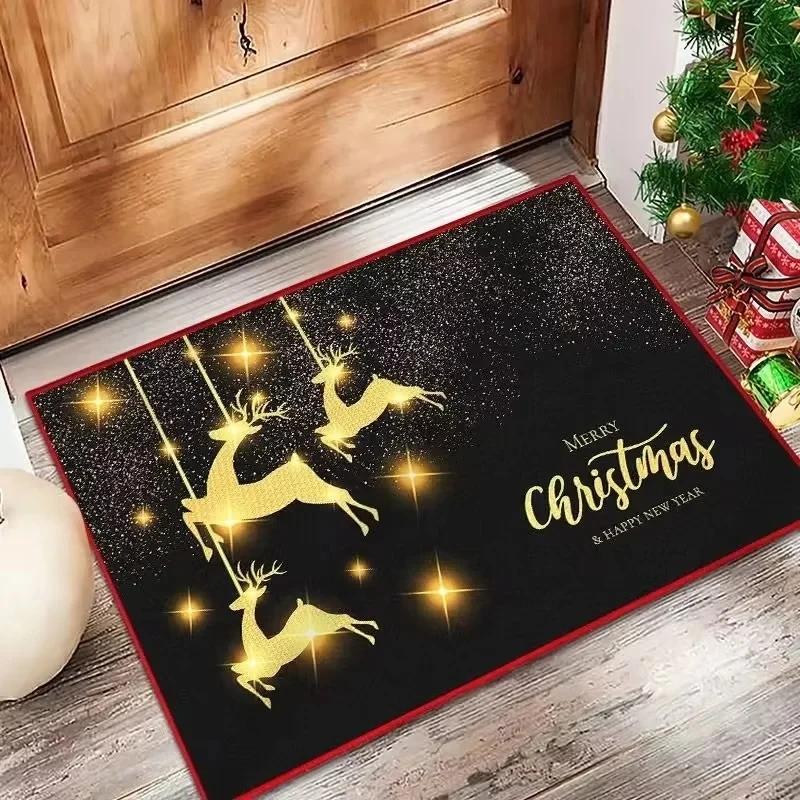 

Cartoon Santa Claus Carpet Christmas Carpet Doormat Outdoor Carpet Welcome Mat Living Room Carpet Rug for Bedroom Home De 40x60cm