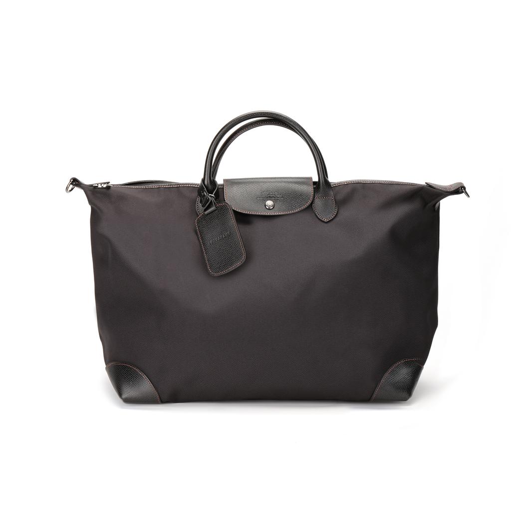 Longchamp Boxford 45 Short Handle Casual Fabric Dumpling Bag Shoulder Tote Large Unisex bags Black 1624080001