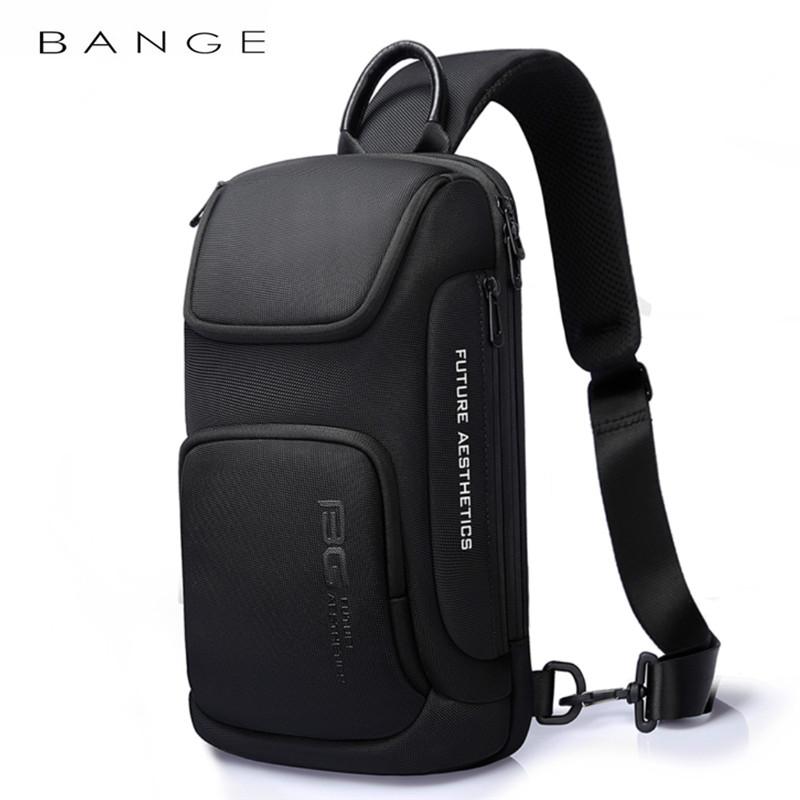 Bange Crossbody Bag For Men Portable Waterproof Shoulder Messenger Bags Male Travel Short Trip Chest Bag Fit For 9.7 Inch Ipad
