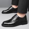 Spring New Men's Shoes  Dress Non-slip Leather Shoes Men's Wedding Groom Shoes Lace-up Fashion Men's Shoes