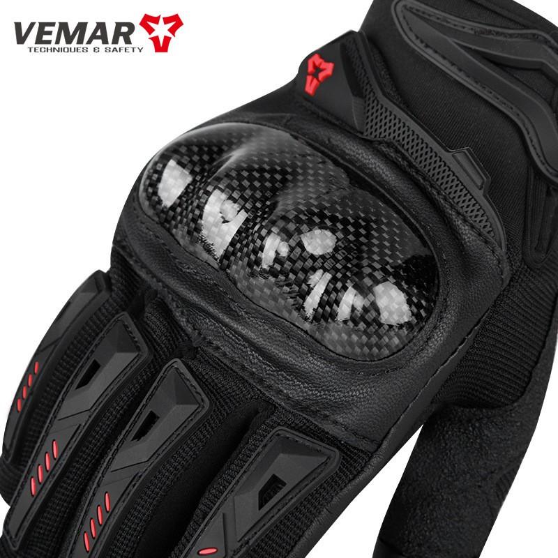 Motorcycle Gloves Full Finger Carbon Fiber Shell Protective Gear Men Women Cycling Safety Riding Lightweight Breathable
