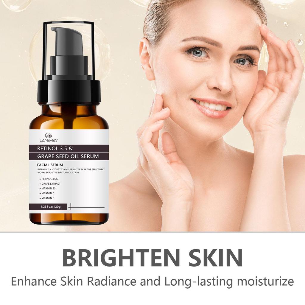 Retinol & Grape Seed Oil Serum - Deep Hydration & Moisture Lock, Enhances Skin Elasticity and Firmness - Fast-Absorbing & Non,120g