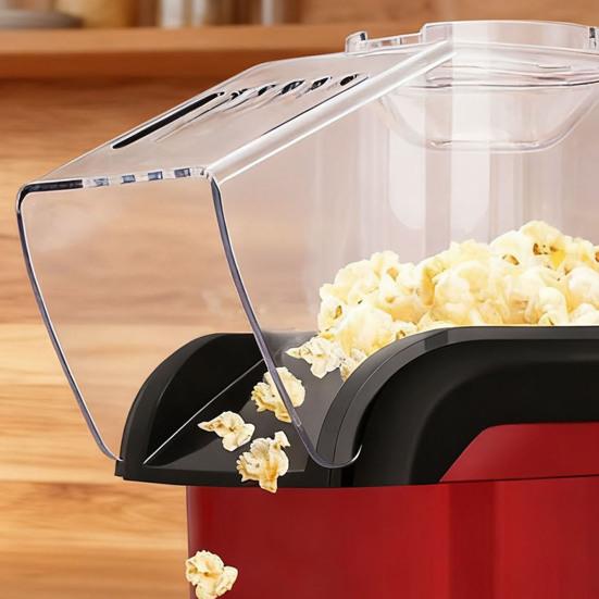 Mini Home Popcorn Maker Machine Compact Electric Air Popper for Dorm RV Healthy Oil-Free Snack Maker for Family