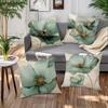 Vibrant Natural Green Blue & Golden Botanical Print Throw Pillow Sofa Bed Living Room Office Beach Theme Decor