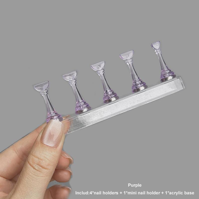 Acryl Magnetischer Nagel-Display-Ständer Falsche Press-On-Nägel Halter Maniküre-Rack Für Anfänger DIY