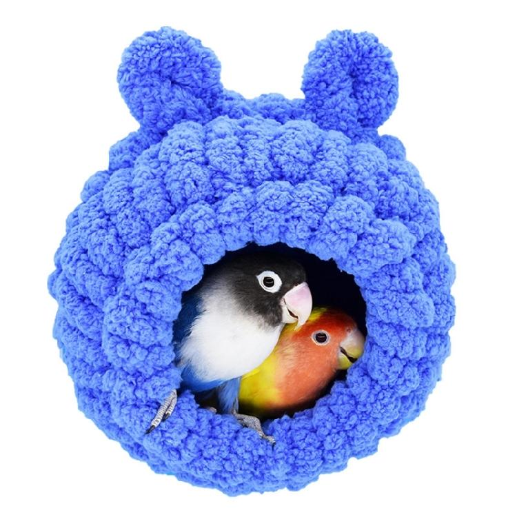Warm Bird Nest Winter Bed Plush Snuggle House Hideout for Small Parrot Conure