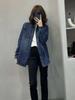Fleece-Lined Denim Shirt: 2025 Autumn/Winter Loose Layered Casual Thick Jacket