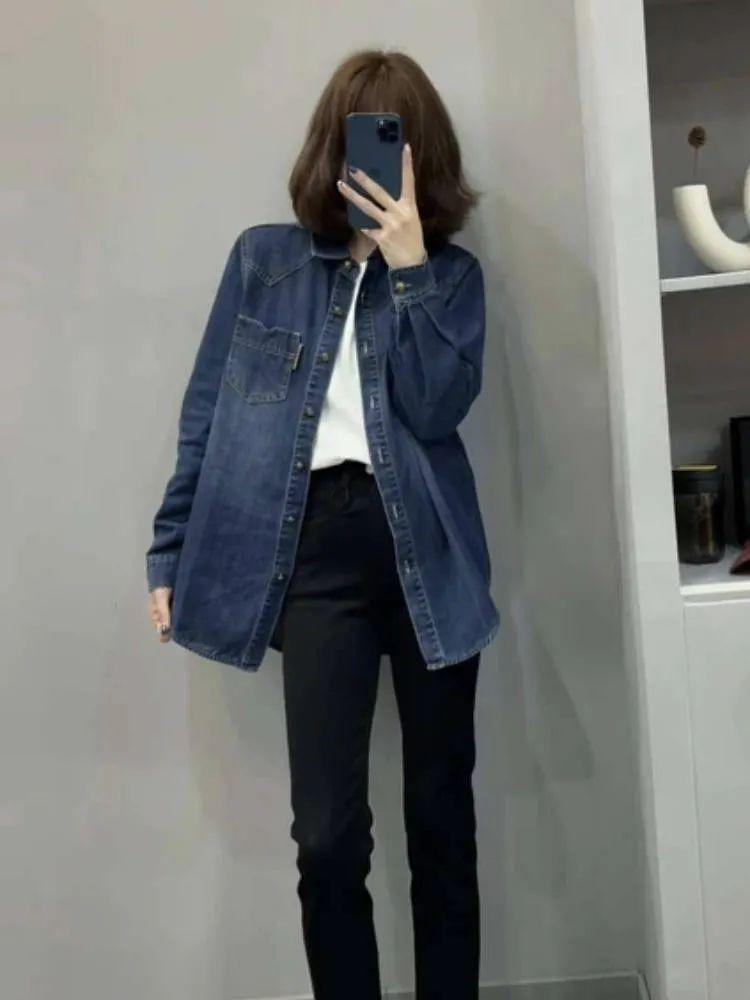 Fleece-Lined Denim Shirt: 2025 Autumn/Winter Loose Layered Casual Thick Jacket