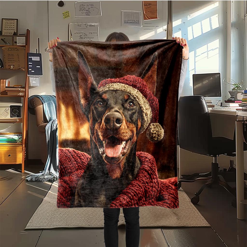 1Pc Cartoon Print Flannel Blanket, High Quality Comfortable for All Seasons, Home Decor, Warmth and Comfort, Perfect for Christmas Birthday Gift