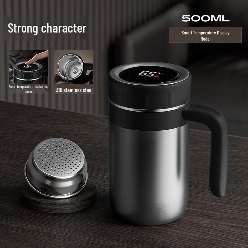 XDO Men s 316 Stainless Steel Smart Thermal Tea Infuser Flask