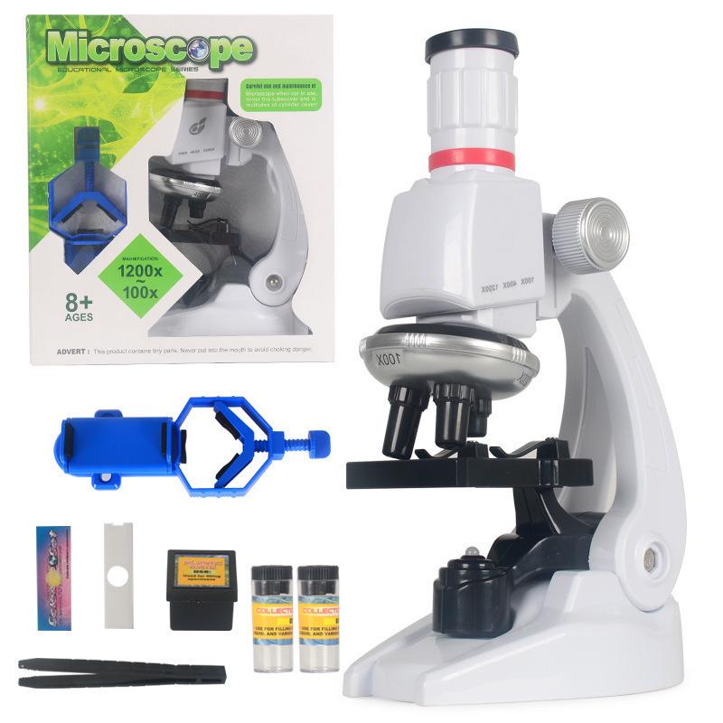 Portable 1200x HD Microscope Toy for Kids - Science Experiment Set for Students