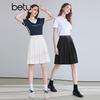 Betu Women's Belted A-line Pleated Skirt