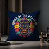 Mexico Easter Flower Skeleton Cushion Cover Case Antidustmite Pillowcase Invisible Zipper Silky Short Plush Sofa Cushion Cover