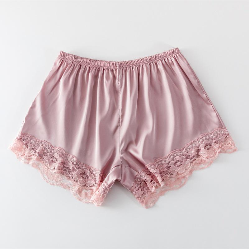 Women's Lace Trim Anti-Exposure Silk-Inspired Loose Shorts - Plus Size Summer Safety Leggings