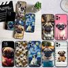 LO27 Cute Pug Dog Soft Shell Phone Case for Samsung Galaxy Note 10 20 S23 S24 S25 Ultra FE Plus Edge Lite A02S A35 A07 A17