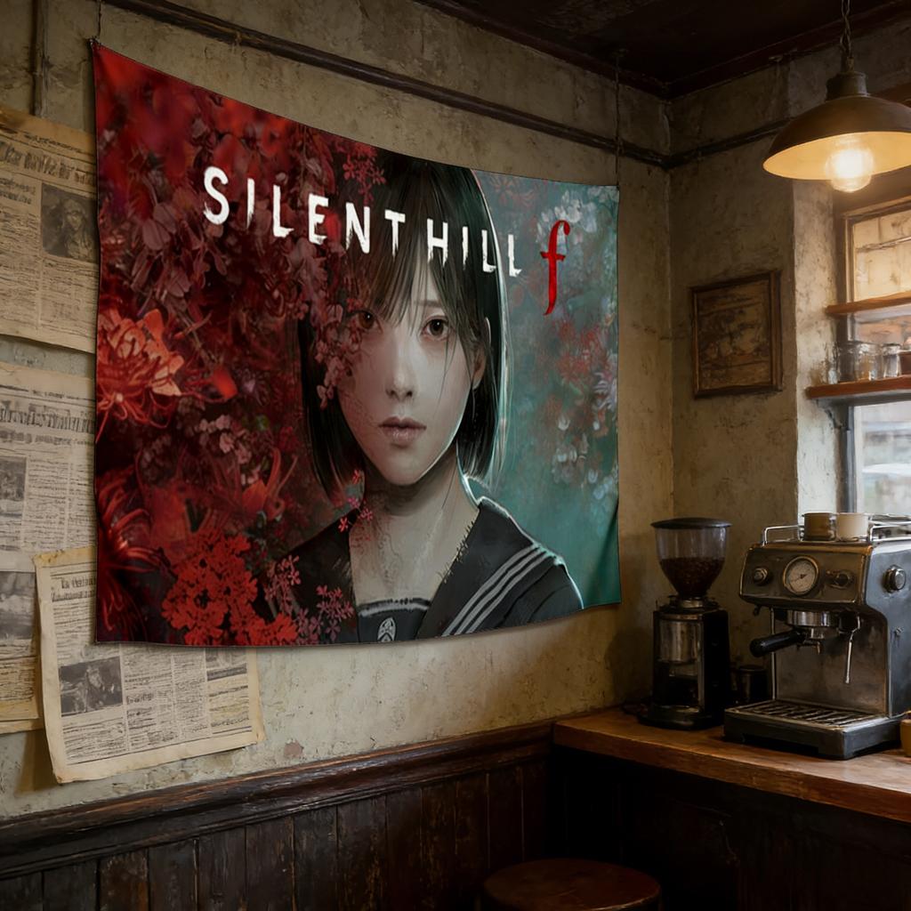 Heather Mason Silent Hill 3 Tapestry, Official Art Of Iconic Short Hair Protagonist For Horror Game Fan Room
