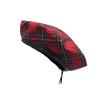 [Withmoons] Tartan Check Beret, Military Beret YZF0083 (Red)