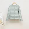New Light and Thin Round Neck V-neck Down Jacket Women's Warm Liner Short Large Size Jacket Autumn and Winter Women's Collarless