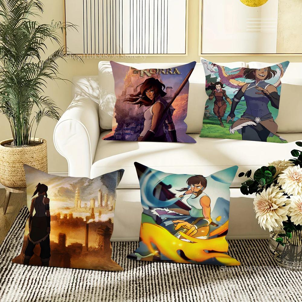 The L-Legend of K-Korra Animation Pillow Case Square Pillow Bedroom Sofa Leisure ComfortCushionLiving Room Home Decoration 40X40