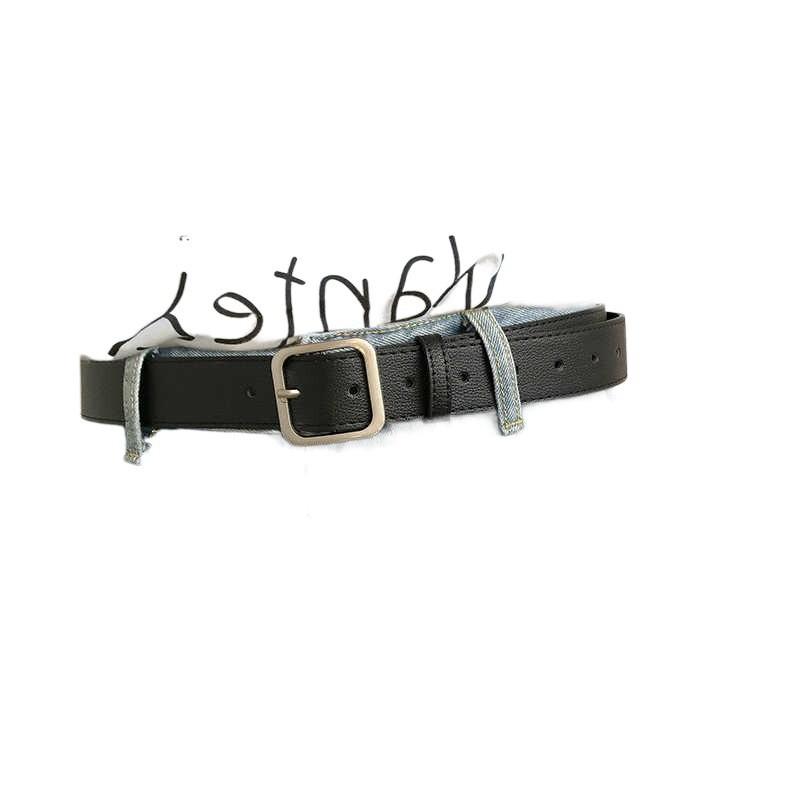 Chic Pu Modern Leather Square Buckle Belt Perfect For Women And Student Outfits