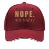 NOPETOTDAY Unisexs Classic with NOPE not today Print  Soft Breathable  Mixed Colors for Outdoor  Sandwich Baseball Cap