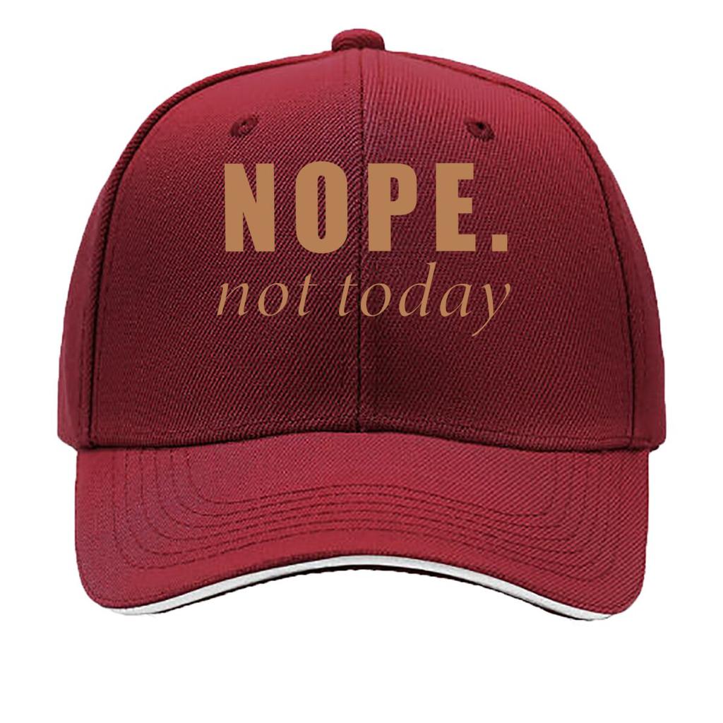 NOPETOTDAY Unisexs Classic with NOPE not today Print  Soft Breathable  Mixed Colors for Outdoor  Sandwich Baseball Cap