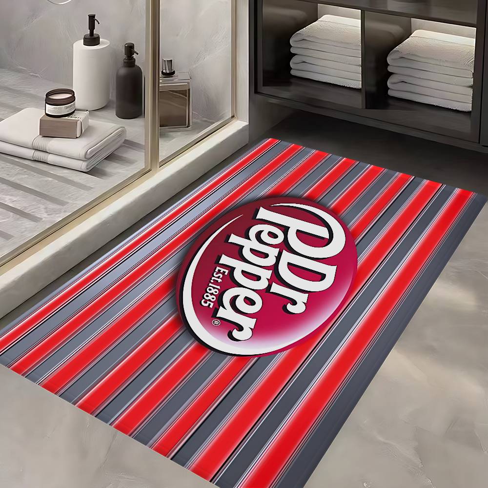 D-Dr Peppers Logo Kitchen Mat Nordic Style Bedroom Living Room Doormat Home Balcony Anti-Slip Welcome Rug