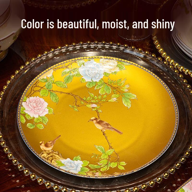Jingdong Crafted Biyi Shuangfei 60-Piece Bone China Dinnerware Set