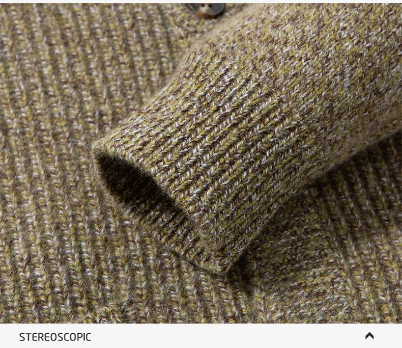 Winter 2025 Koreanischer Stil Dicker Woll-Herren-Cardigan