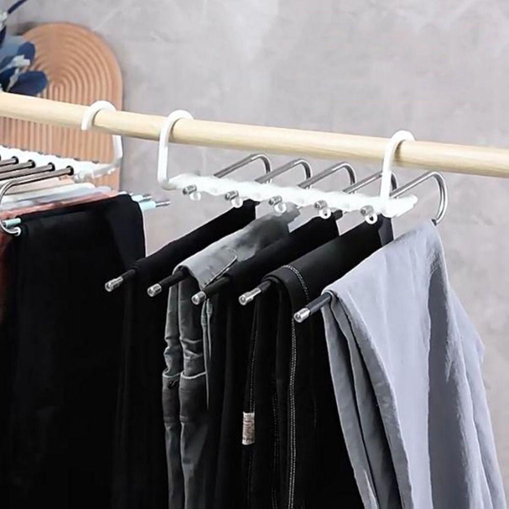 Large Capacity 9 Layers Pants Hangers Stainless Steel Multi-layer Trouser Rack  Clothes