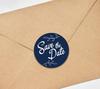 Darling Souvenir DIY 45 Pcs Dark Brown Leaf Vines Save The Date Stickers Round Envelope Seal-1.6