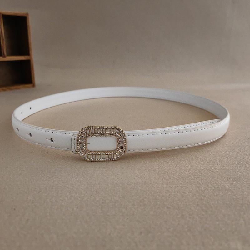 Womens Style Minimalist Derma Waist Belt Metal Buckle Dress Suit Belt Shapewear
