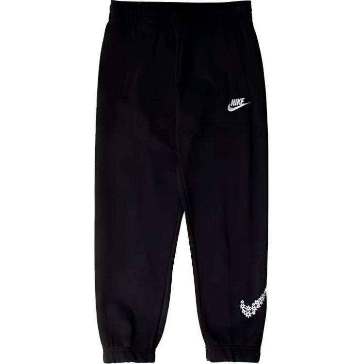 

Повседневные однотонные эластичные трикотажные спортивные штаны Nike French Terry для девочек, черные DM8220-010 XL