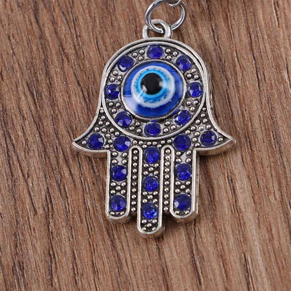 Car Keyrings Amulet Good Luck Key Holder Protection Charm Hamsa Keychain Fatima Hand Evil Eye