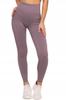Women's Ribbed Sports Leggings with High Waist Training MORAJ VIOLET L/XL