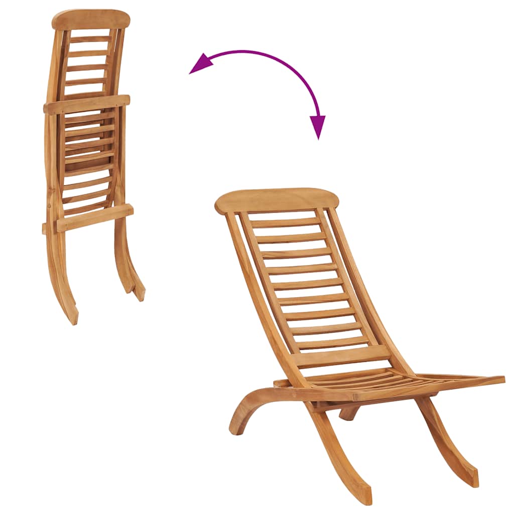 Folding Garden Chair 50 x 90 x 69 cm Solid Teak Wood