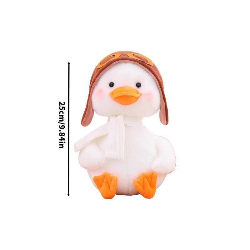 

Cute Sunshine Duck Plush Toy For Kids With Pp Cotton Filling Brown Hat,25cm/9.84in