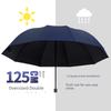 Large Umbrella for Men, Reinforced and Thickened, Sturdy and Wind-Resistant, Dual-Purpose for Sun and Rain, Manual Folding, Black Coating for Sun