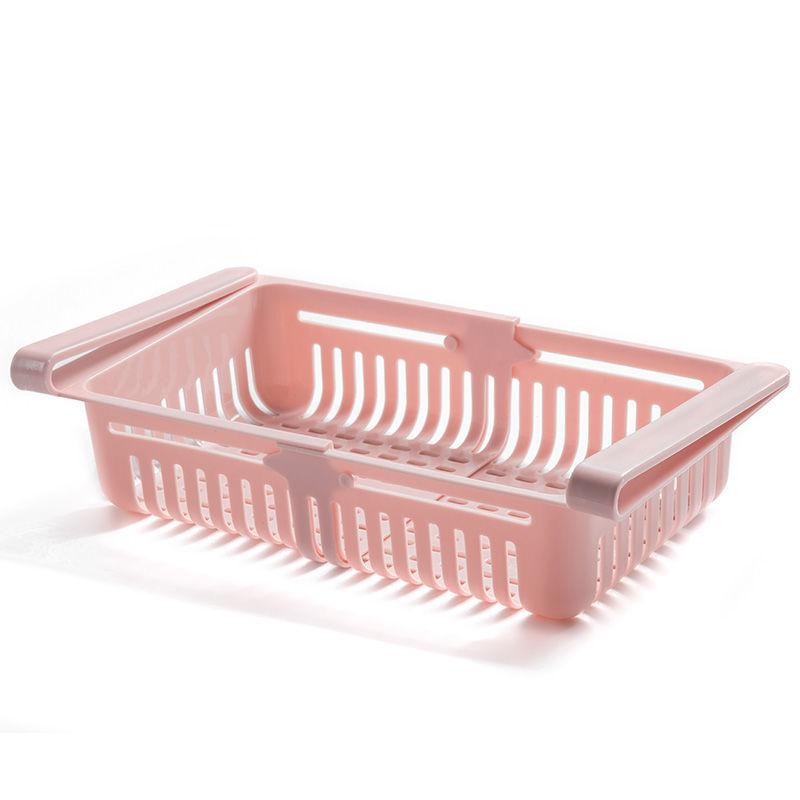 Sertare extensibile pentru frigider Strat distanțier proaspăt Suport de depozitare reglabil extensibil Organizator frigider sertar coș