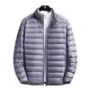 Men's Lightweight White Duck Down Jacket - Winter 2025 Stand Collar Warm Outerwear