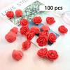 3cm Künstliche Blumen Handgefertigte Blumenmaterialien Schaumstoff Rosenköpfe Valentinstagsrose